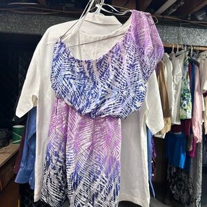 City Triangles Purple and White Dress